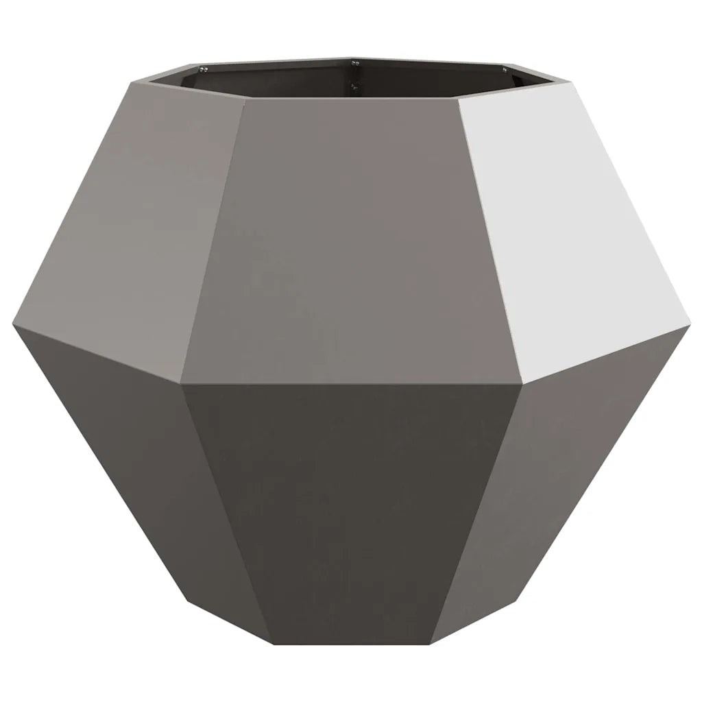 Pratica fioriera rettangolare dal design rustico 100 x 100 x 80 cm realizzata in acciaio arrugginito 02_0053102