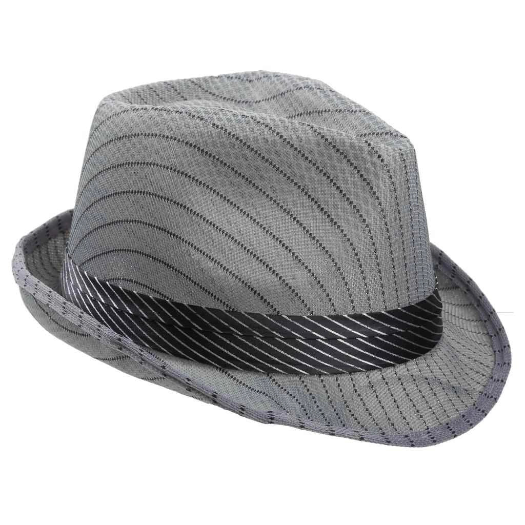 Cappello fedora grigio con nastro 58