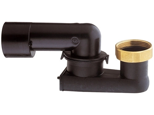 Sifone in plastica regolabile con dado ottone 1 1/4, 1 1/2 per colonna, con scarico ad innesto d 40 e d50