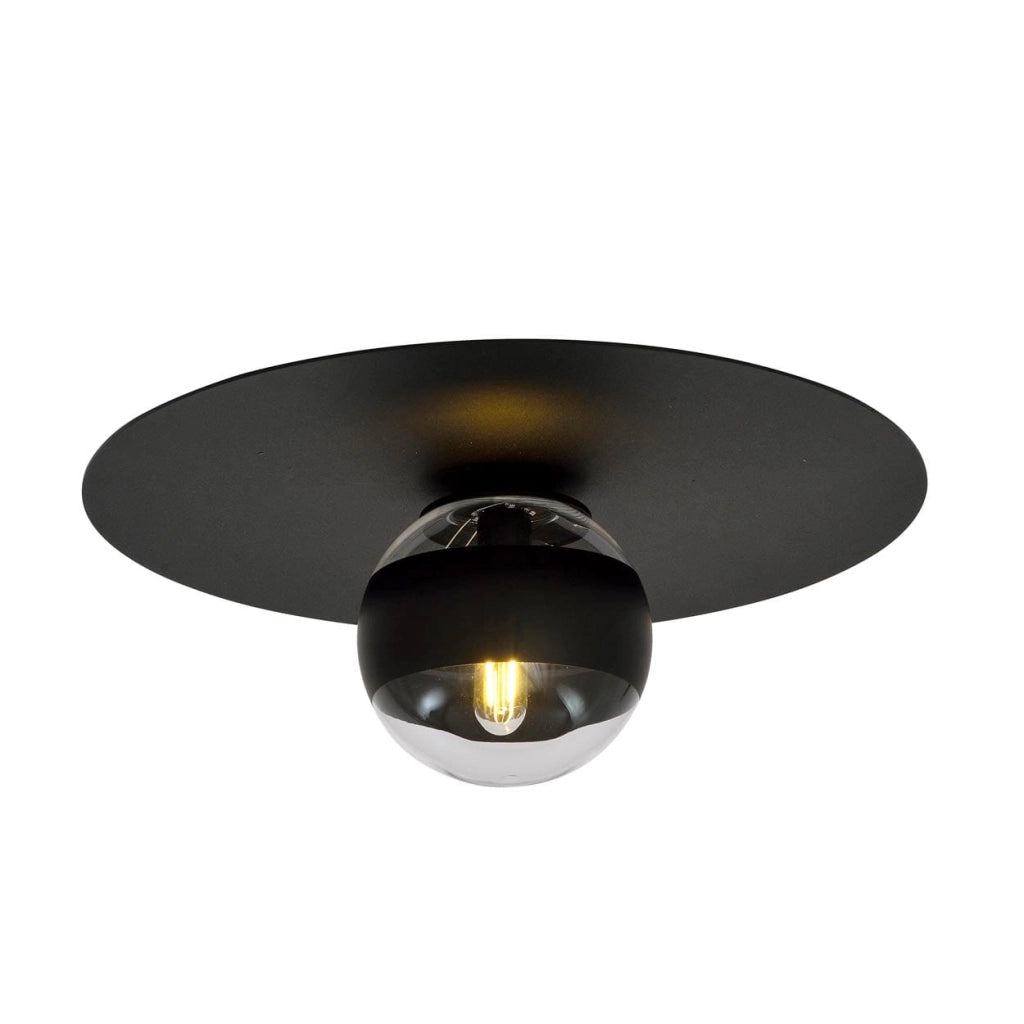 Plafoniera Emibig Solar 1 luce E14 nera dimmerabile