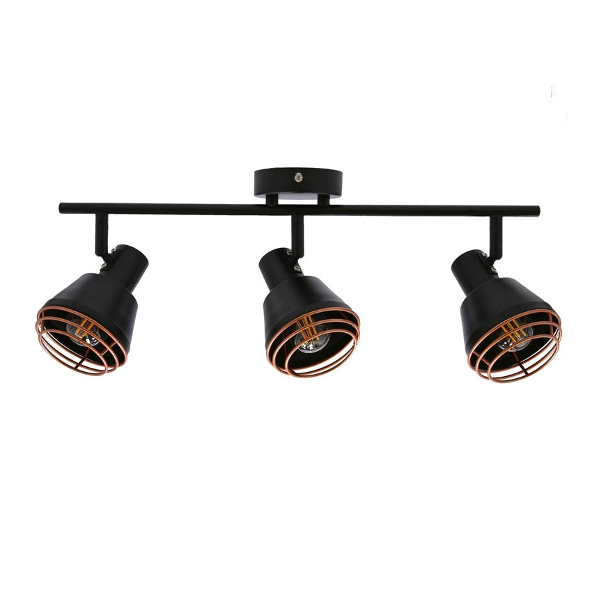 Plafoniera/Applique Candellux Neria 3xE14 nero rame 40W