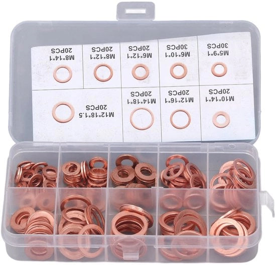 Kit di allacciamento a motore in rame rosso da 200 pezzi