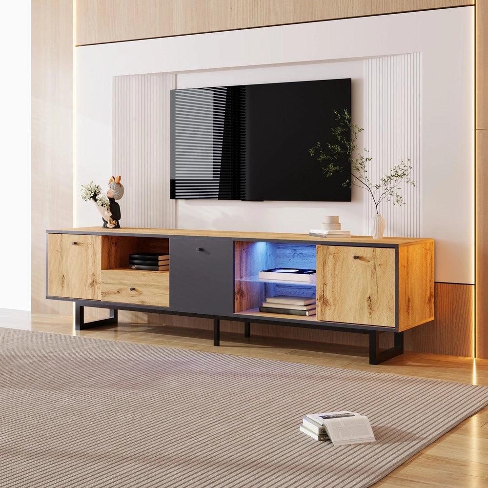 Mobile TV con LED ¨C Xylo ¨C Vetro, Design Soggiorno