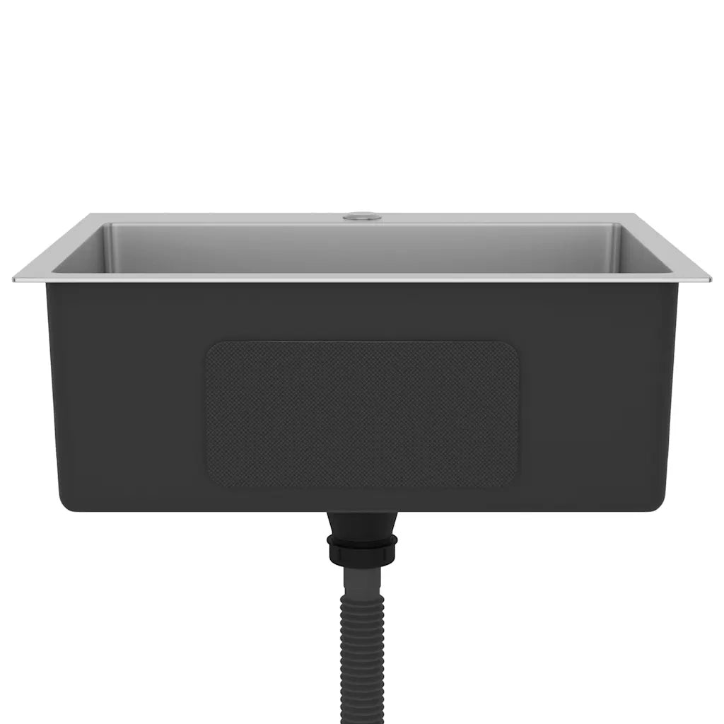 Lavello da Cucina Lavorato a Mano-Lavandino-Lavabo in Acciaio Inox 508109