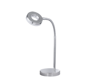 Lampada Tavolo Scrivania Ragazzi Led Flessibile Cromo H 40 Rennes GD Trio