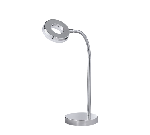 Lampada Tavolo Scrivania Ragazzi Led Flessibile Cromo H 40 Rennes GD Trio