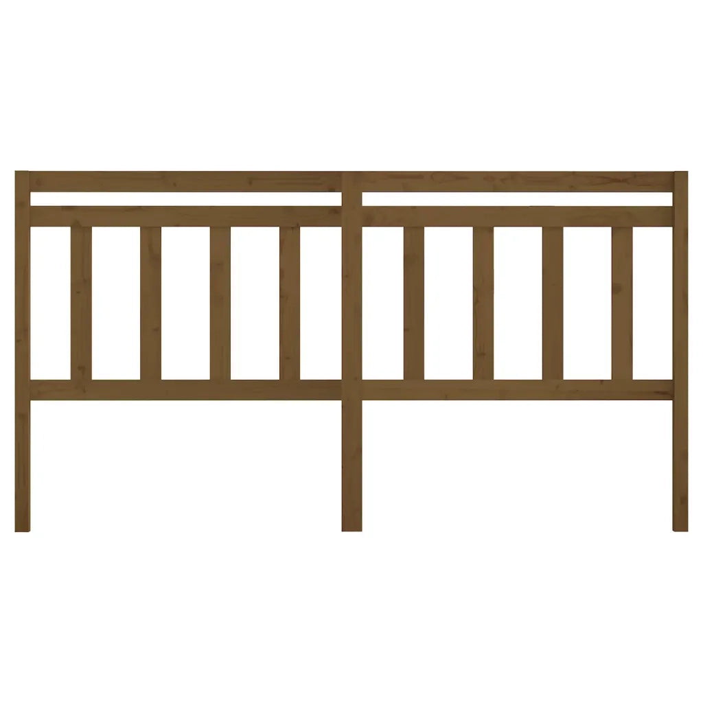 Testiera per Letto Miele 206x4x100 cm in Legno Massello di Pino