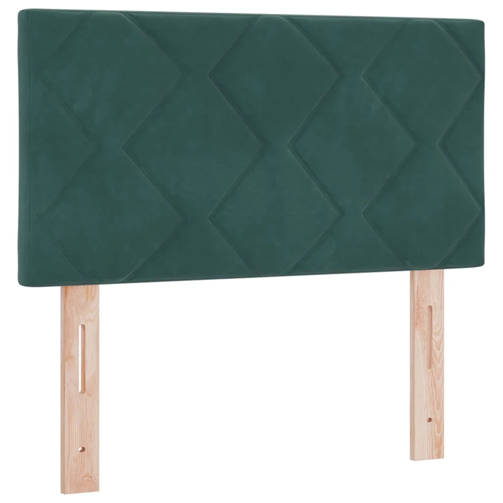 Letto a Sorgente LED con led Verde Scuro 80 x 200 cm Velluto