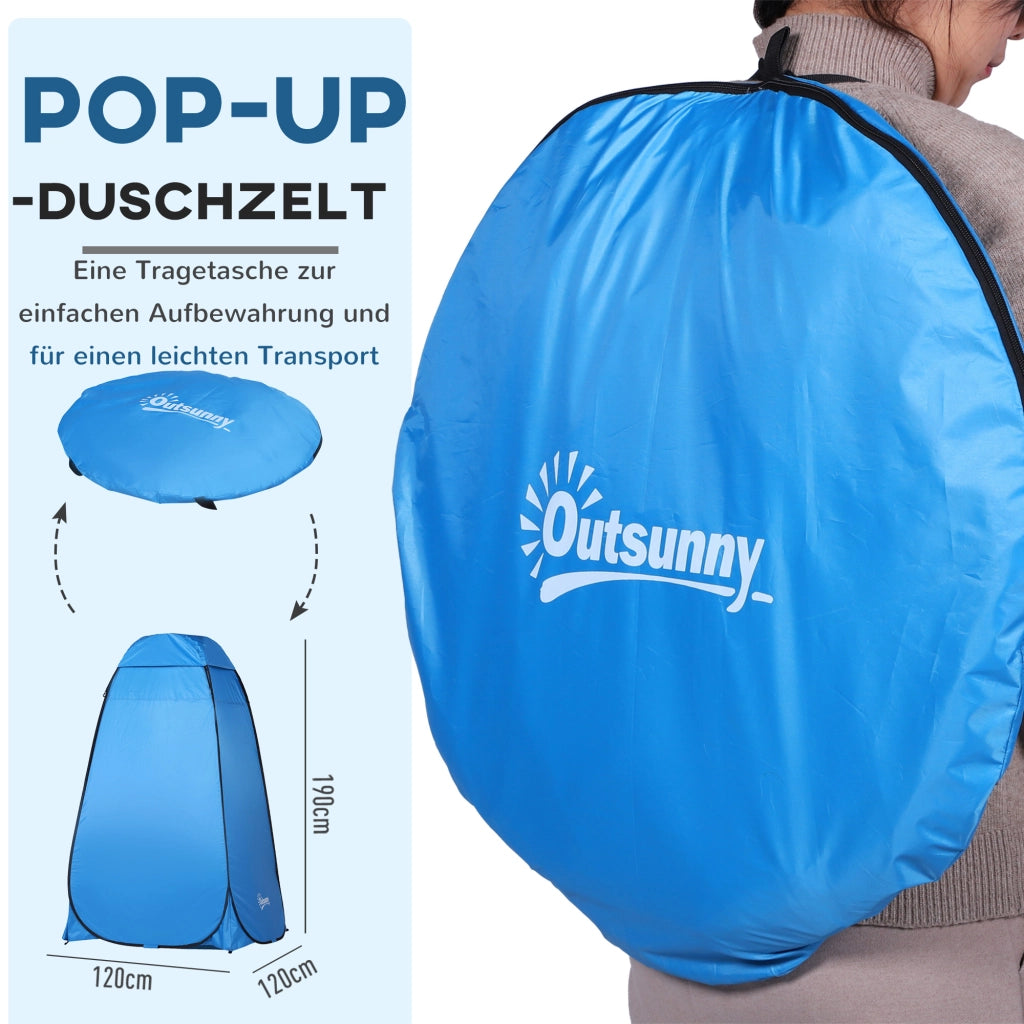 Tenda Doccia Pop-up Portatile da Campeggio Cabina Spogliatoio e WC per Spiaggia e Outdoor con Finestra e Borsa