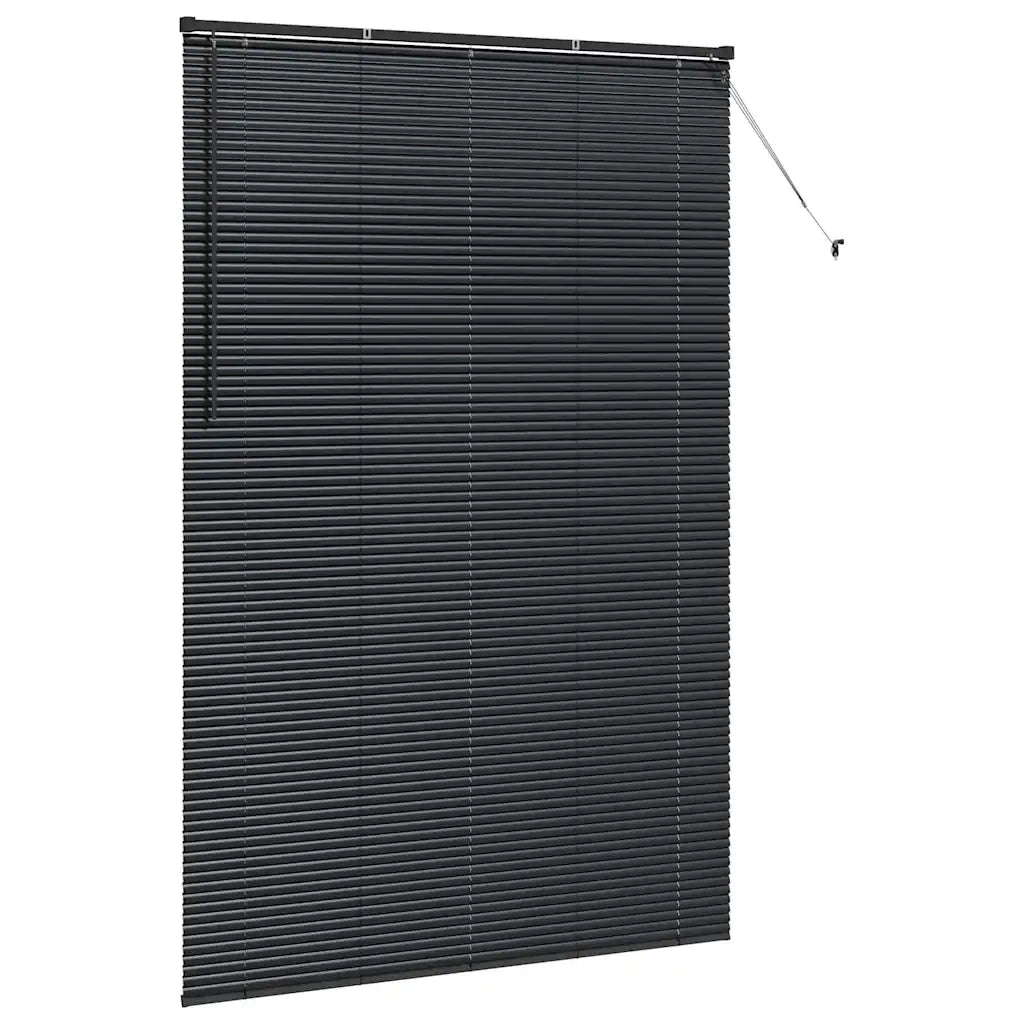 Tendaggi a Veneziana | Tenda a lamelle Nero 220 x 145 cm Alluminio