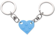 Set di Chiavi da Cintura in Acciaio Inossidabile - 2 pezzi - Forma a Cuore - Dimensioni 5x1,5 cm