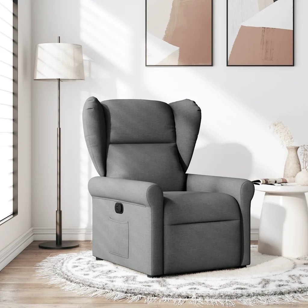 Poltrona Reclinabile in Tessuto Grigio Scuro 4015657