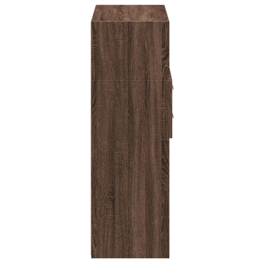 Credenza | Madia | Buffet da pranzo | Armadio da pranzo Rovere Marrone 80x42,5x124 cm in Legno Multistrato