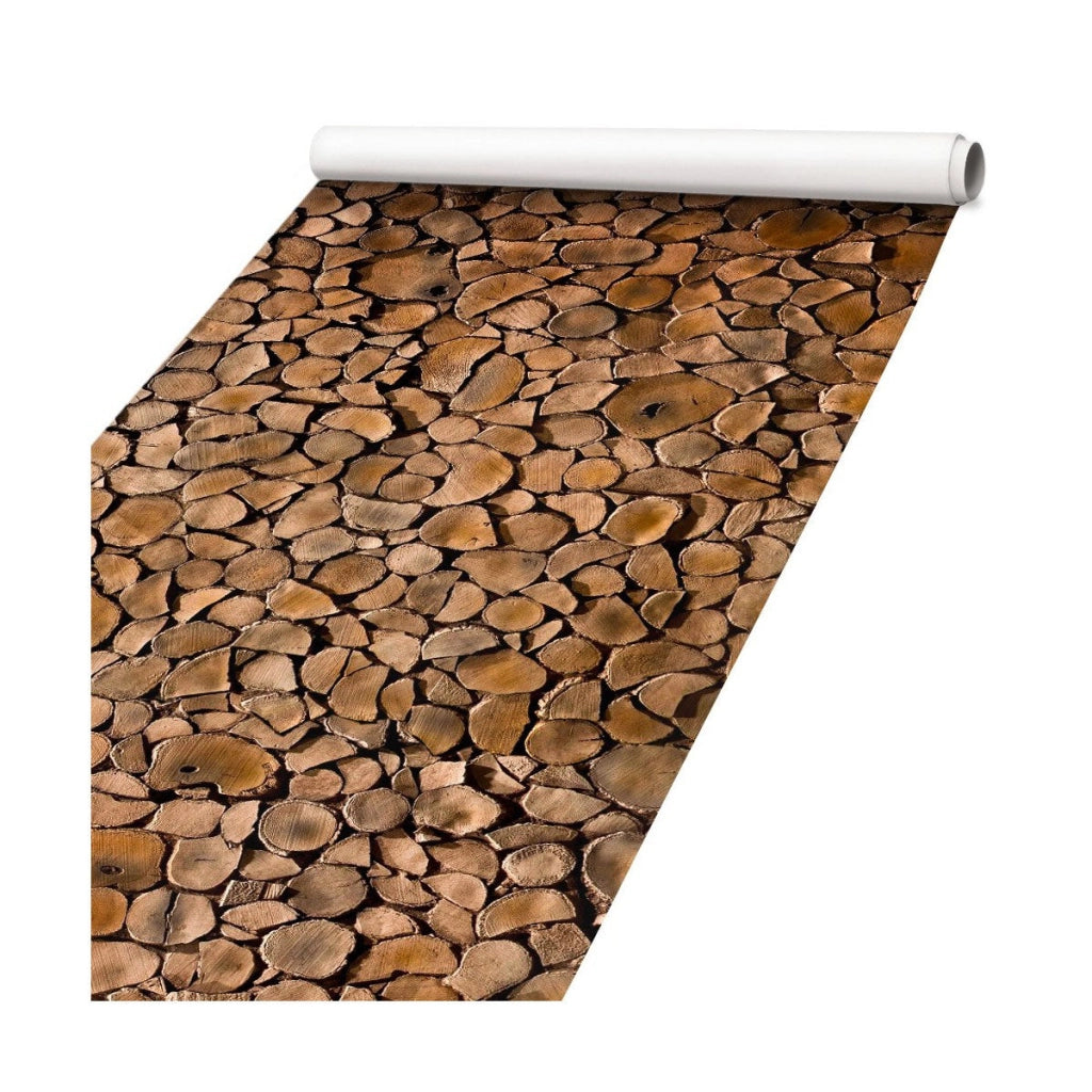 Legna Tagliata - Pellicola stampata adesiva in PVC finitura opaca Misura: 100x200 cm