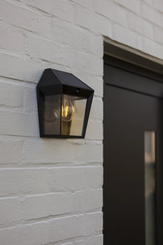Applique da esterno solare lanterna nera E27 IP44 AVONY Lutec