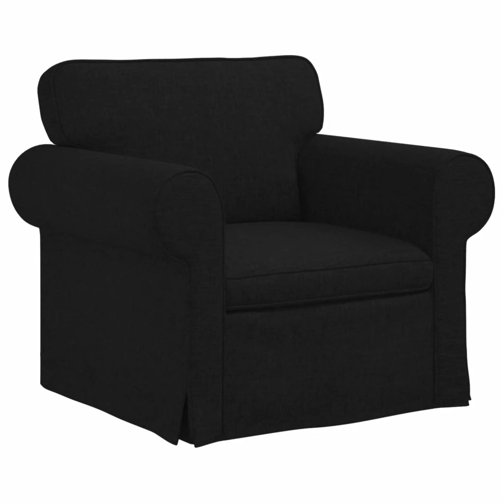 Set di divani 2 pcs Nero 175 x 82 x 80 cm Tessuto 3407532