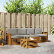 Set divani con cuscino 5 pcs Grigio Naturale e Chiaro 3374326