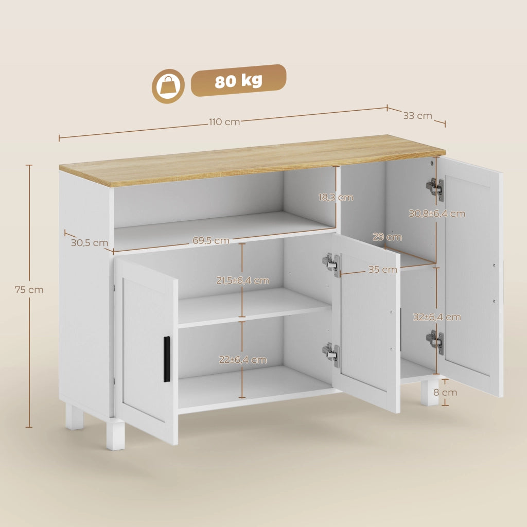 Buffet ¨C Minimal ¨C bianco 110x33x75 cm