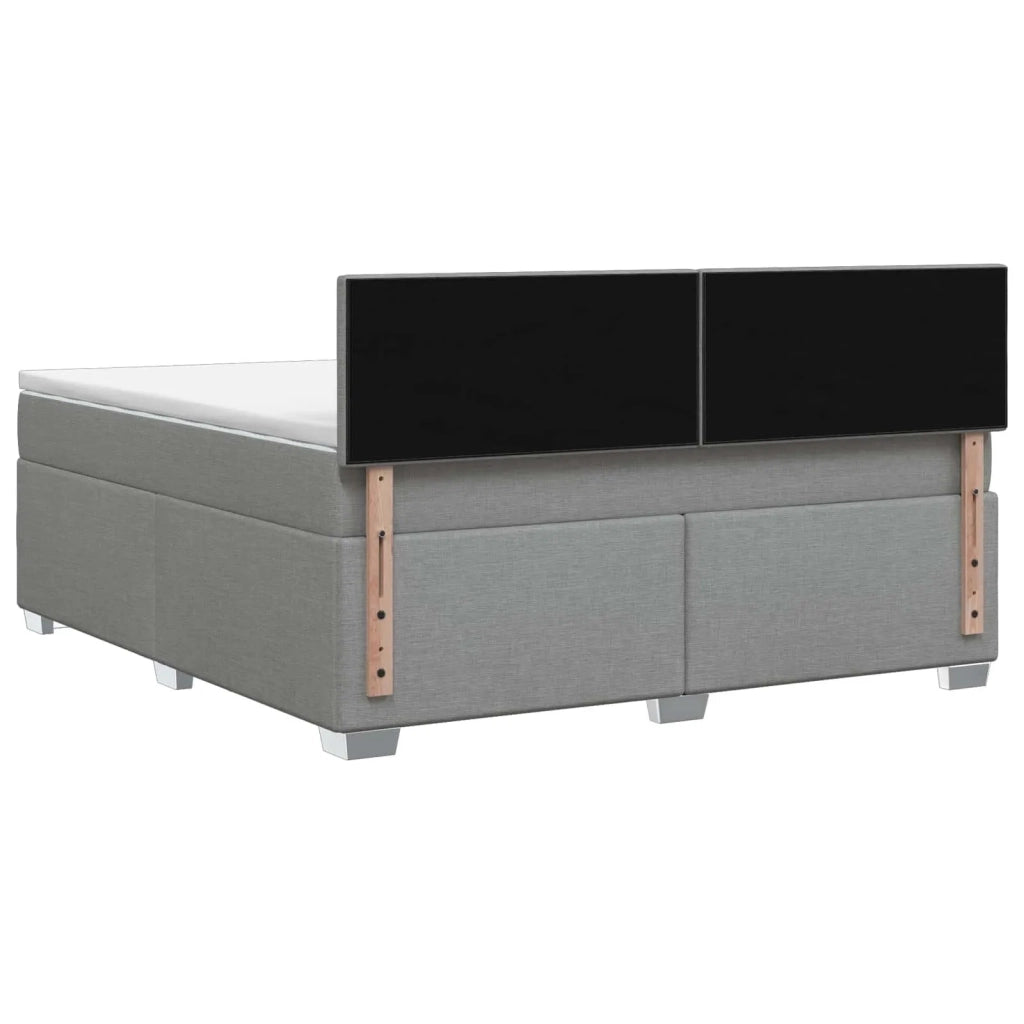 Letto con Box Spring, Materasso e LED Grigio Chiaro Tessuto 3451959