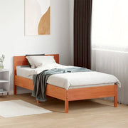 Letto senza Materasso-Struttura Letto Marrone Cera 75x190 cm in Legno di Pino 492927