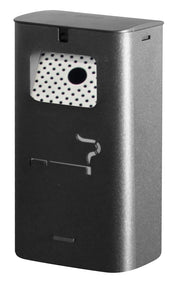 Posacenere da Muro o Parete 17,5x10,5xh34 cm In Acciaio Verniciato con Contenitore Interno Nero