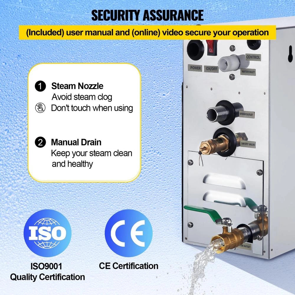 6 KW Steam Generator For Shower, Sauna, Bathroom, Home Spa