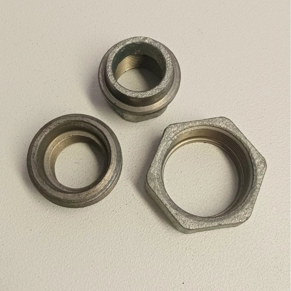Raccordo ff 3/4'' bocchettone conico a 3 pezzi di ghisa zincata malleabile