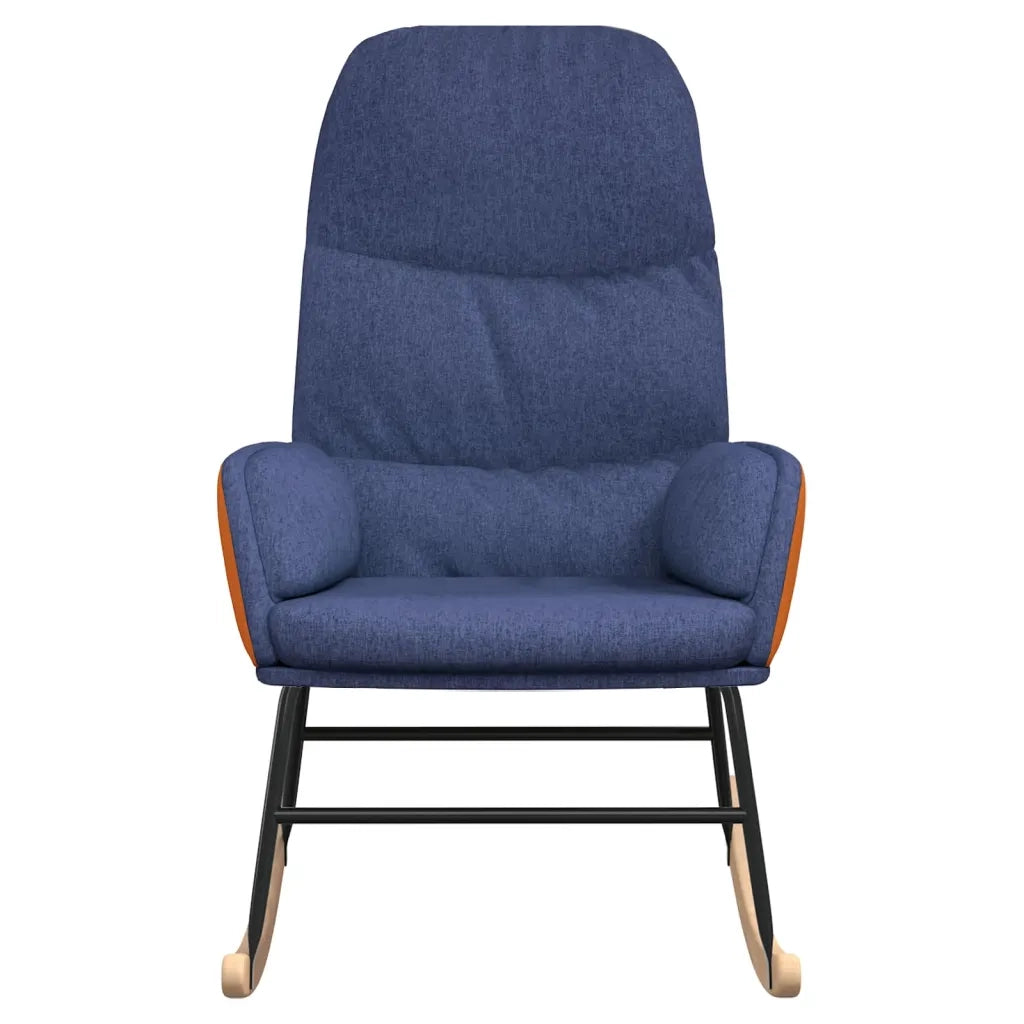 Sedia a Dondolo Blu in Tessuto 341046