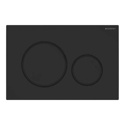 Placca di comando Geberit Sigma20 nero opaco e inserti nero lucidi