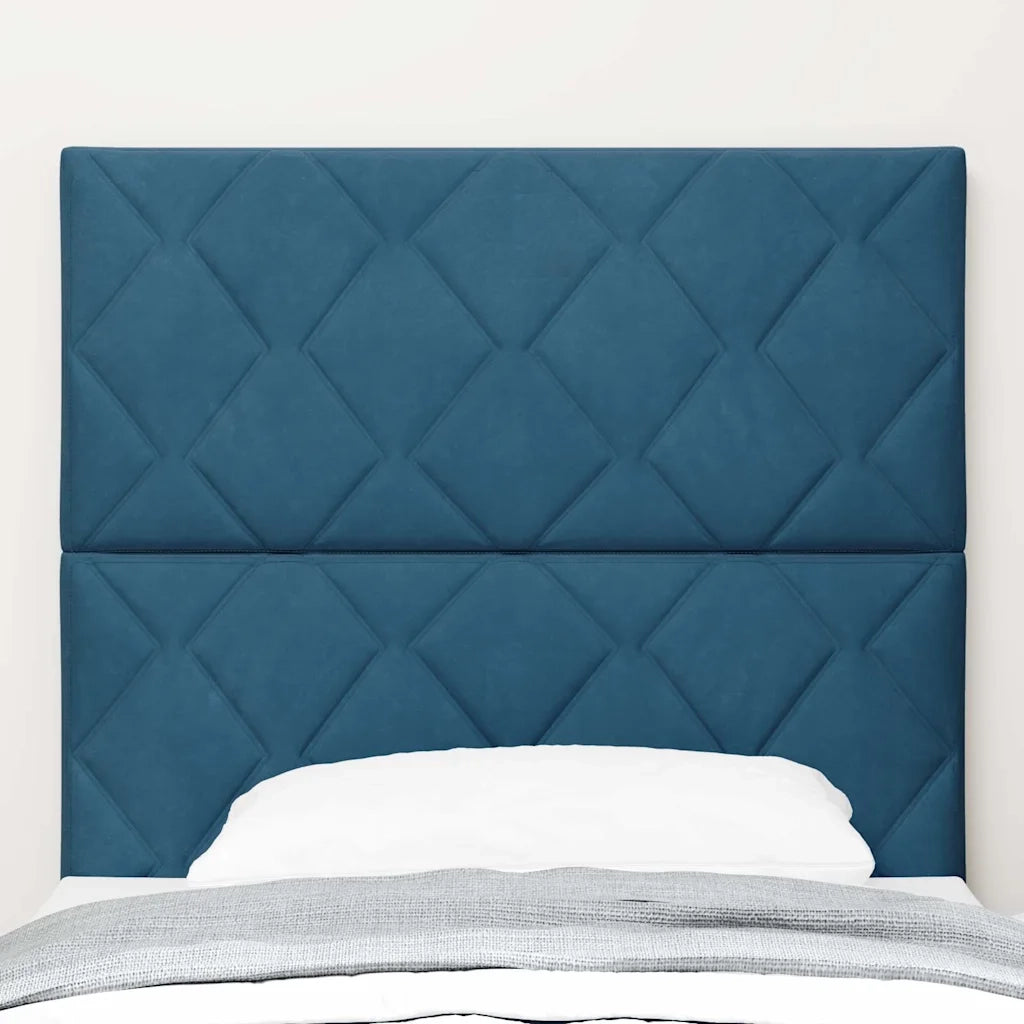 Testiera | Testata LED Blu Scuro 90 cm Velluto