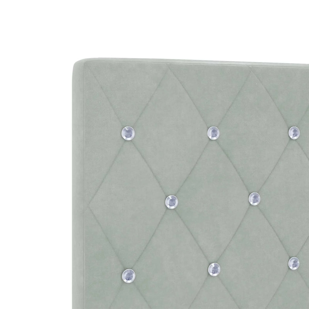 Letto con Box Spring, Materasso e LED Grigio Chiaro Velluto 3452168
