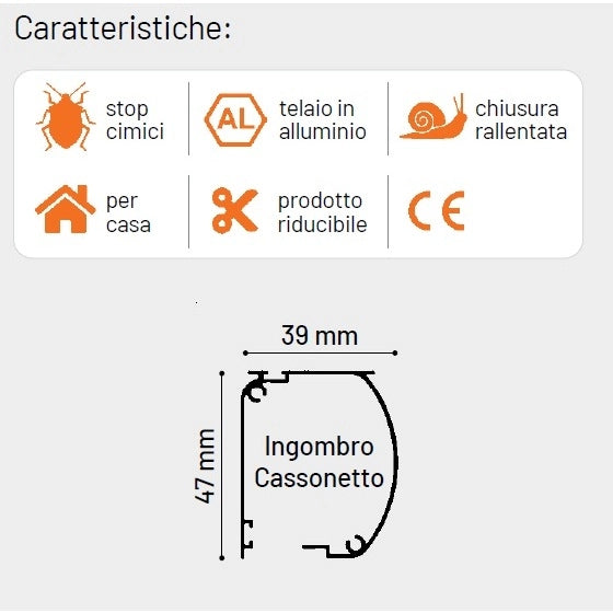 ZANZARIERA RULLO FLASH 80XH160CM MARRONE FINESTRA