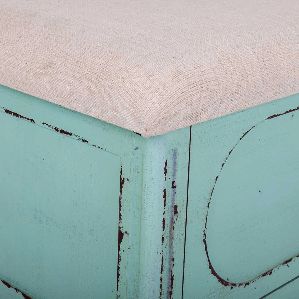 Panchina in legno blu 120x43x48