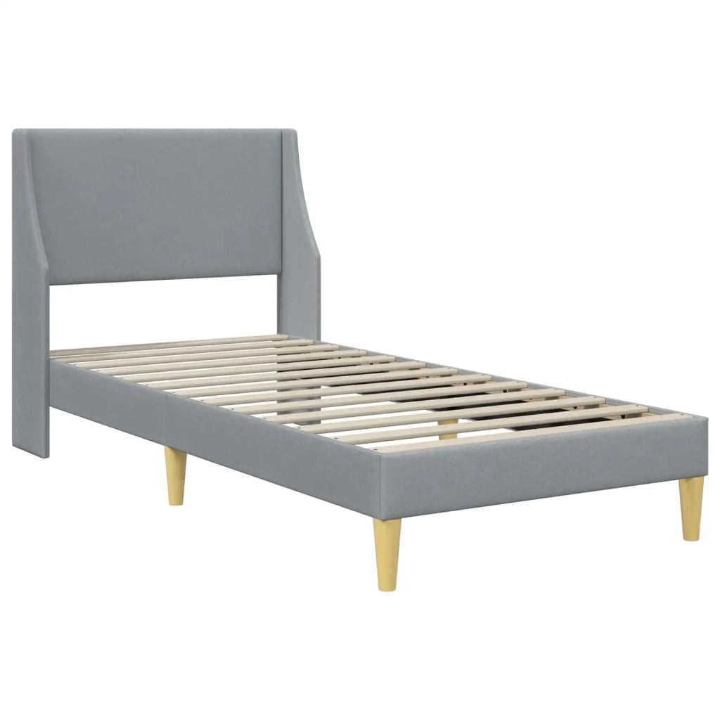 Struttura del letto Grigio chiaro 100 x 200 cm Tessuto 42027327