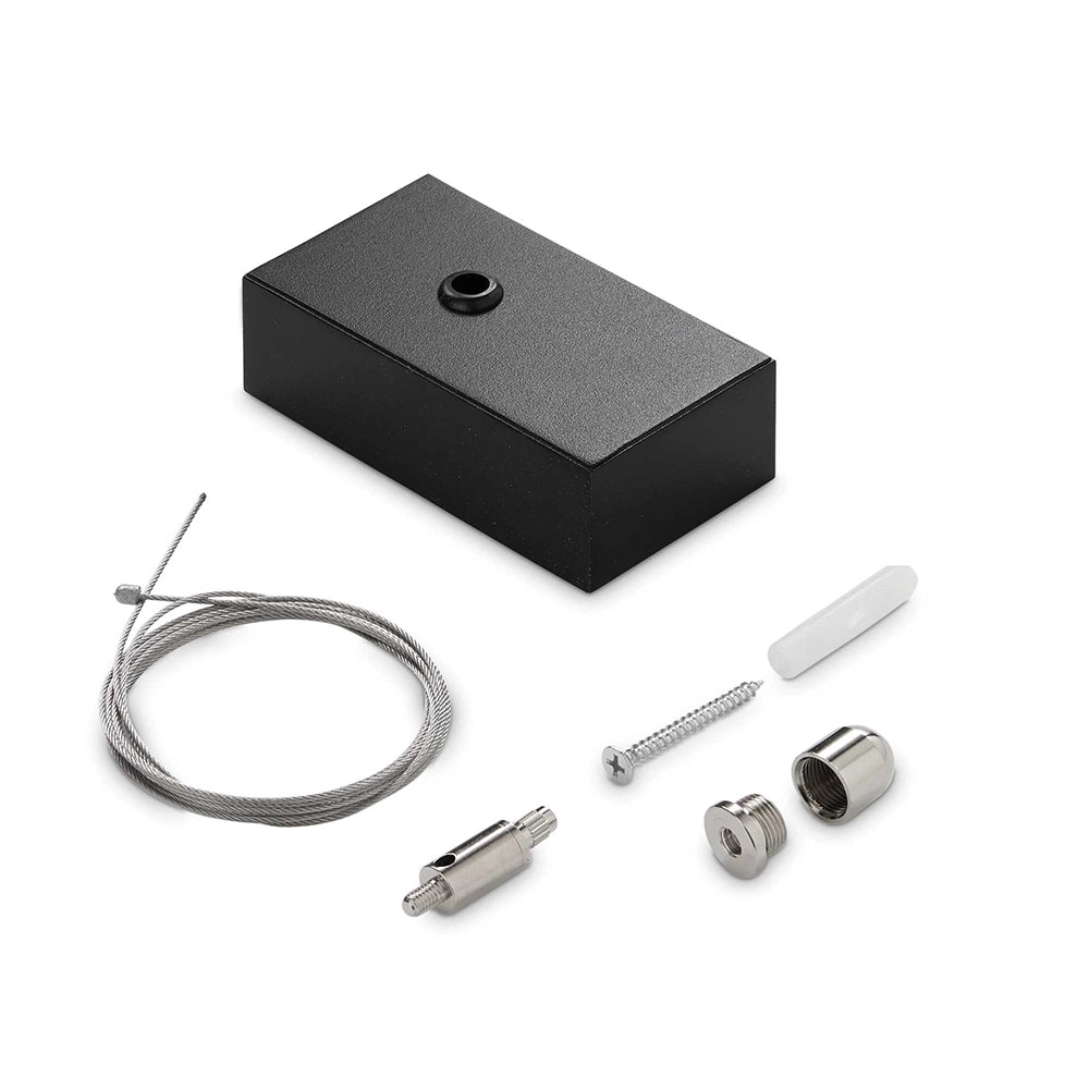 Kit Cavo E Coppa Soffitto Steel Alluminio Cromo 2M