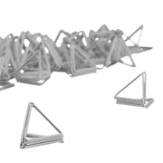 Set di 48 segnaposto triangolari decorativi matrimonio compleanno 2 x 2,5 x 2,5 cm in latta 13_0014257