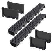 Canaletta di drenaggio in plastica in 2 pezzi lunga 2 m 02_0002992
