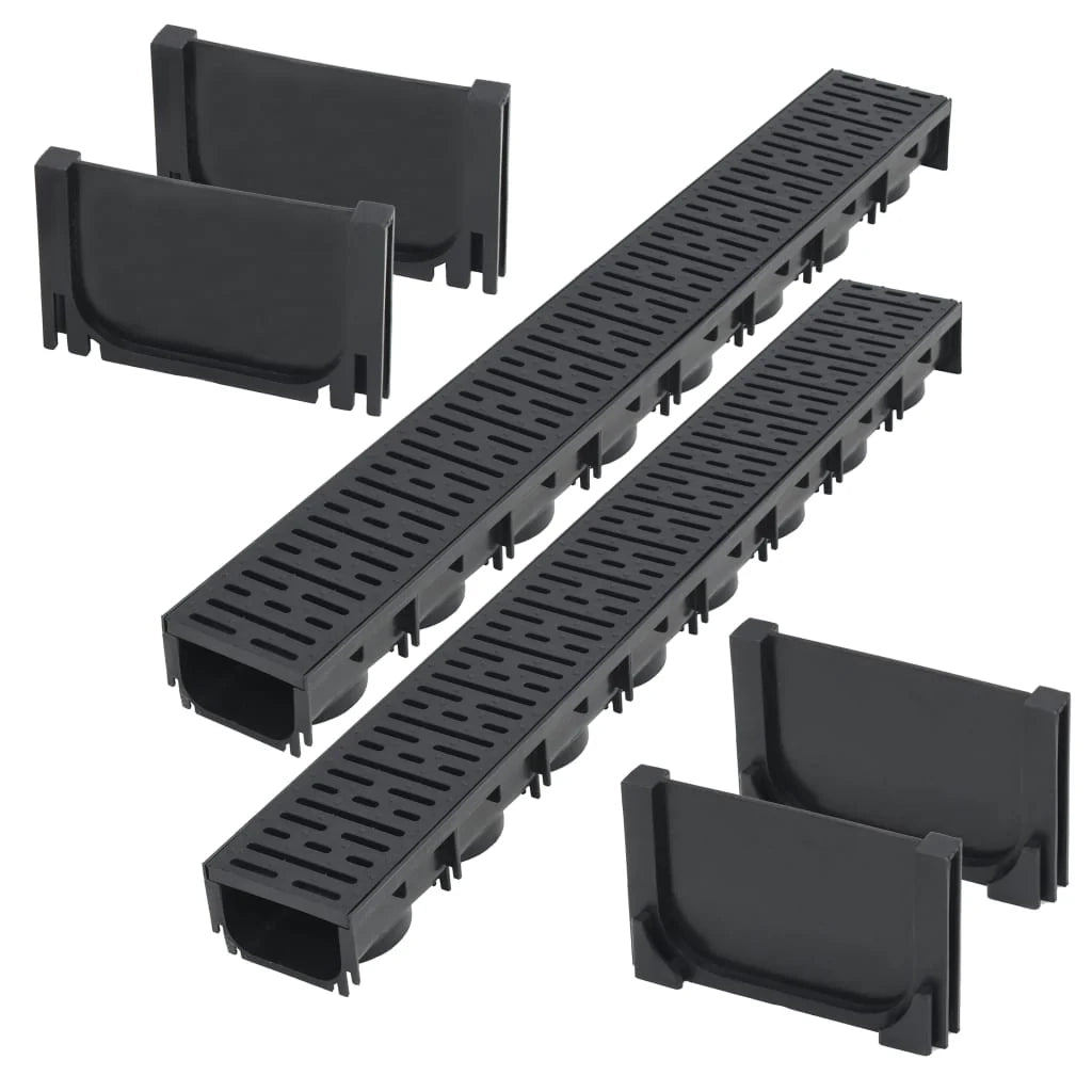 Canaletta di drenaggio in plastica in 2 pezzi lunga 2 m 02_0002992