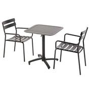 Oviala - Tavolo reclinabile 70 x 70 cm e 2 sedie nero