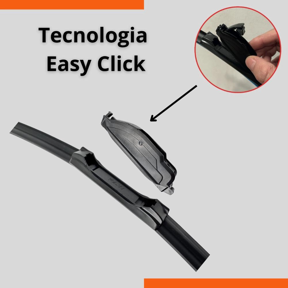 Tergicristalli Anteriore Universale in gomma Multi attacco Easy Click 57,5 cm