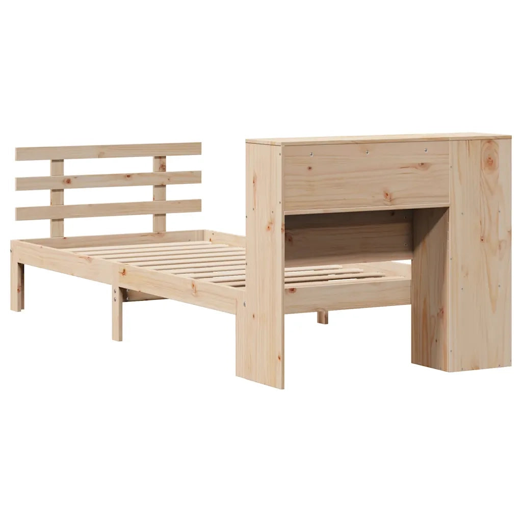 Giroletto con Libreria senza Materasso 75x190 cm in Legno Pino 3322729