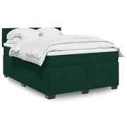 Giroletto a Molle con Materasso Verde Scuro 160x200 cm Velluto 3286357