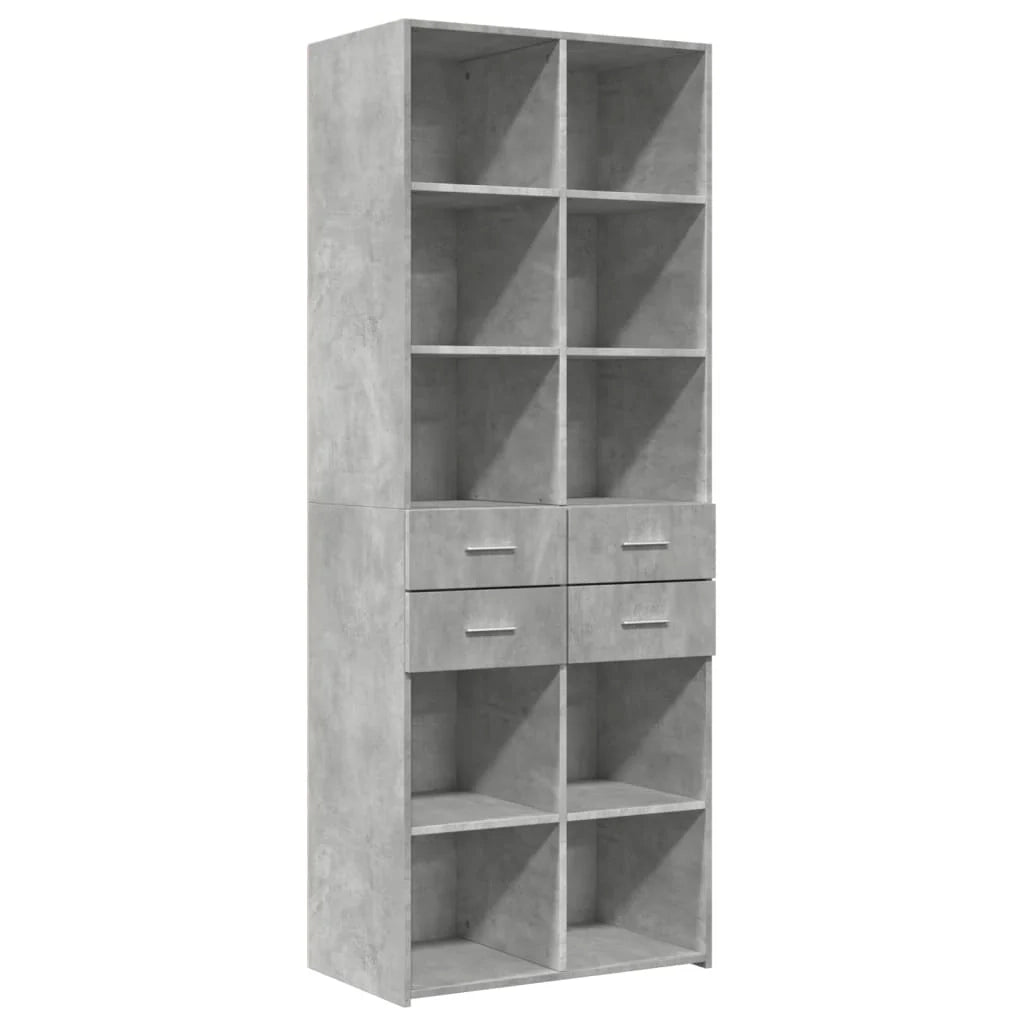 Buffet credenza cassettiera mobiletto mobile contenitore organizer cucina soggiorno salotto alto 70 x 42,5 x 185 cm legno ingegnerizzato grigio 02_0034719