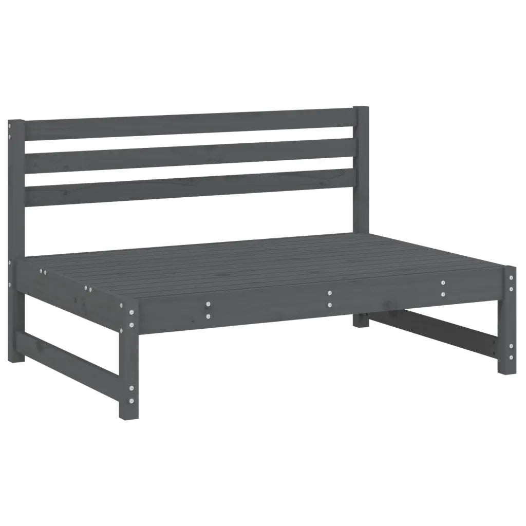 Divano Centrale 120x80 cm in Legno Massello di Pino Grigio
