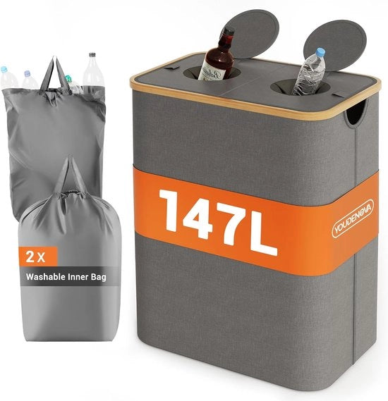 Contenitori Statigeld con coperchio - Impermeabili - 147L - Grigio