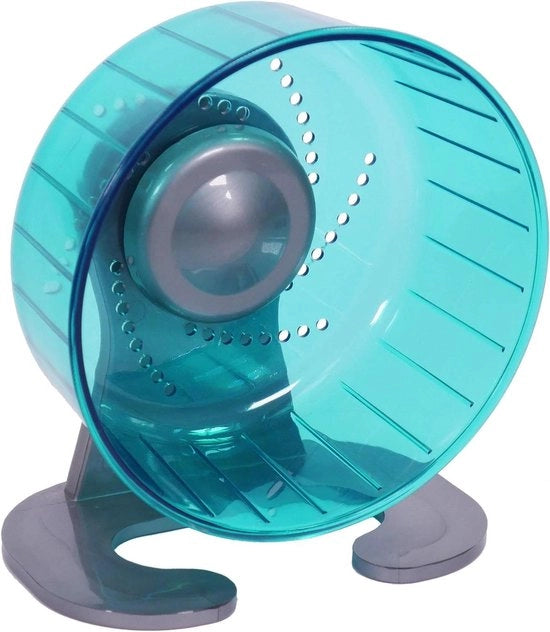 Giratoria per Hamster con Supporto Azzurra