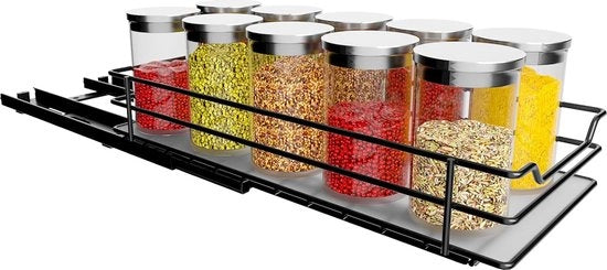 Organizzatore di Cucina - Cassetto Estensibile - Accessori di Cucina - 11,8 cm x 26,4 cm x 5,6 cm - Comfort