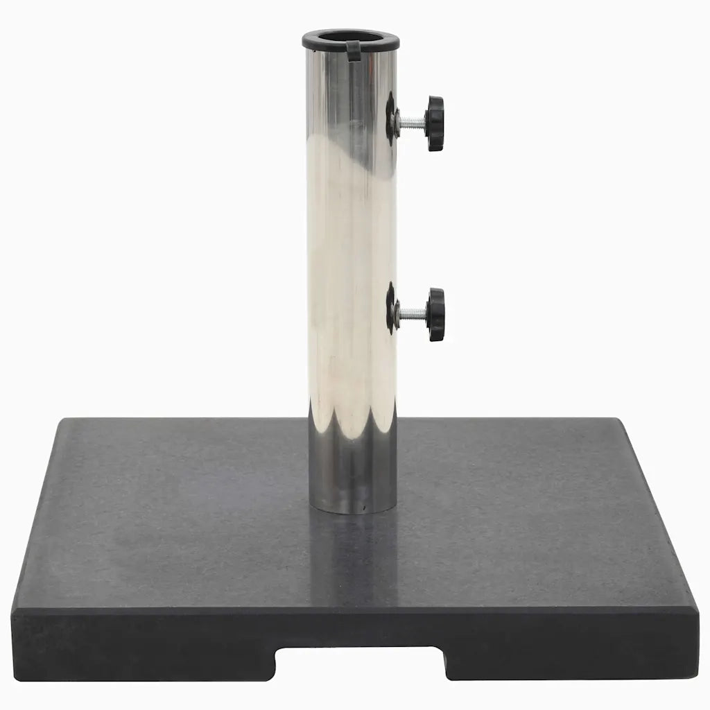 Base per Parasole-Base per ombrellone in Granito 20 kg Quadrata Nera