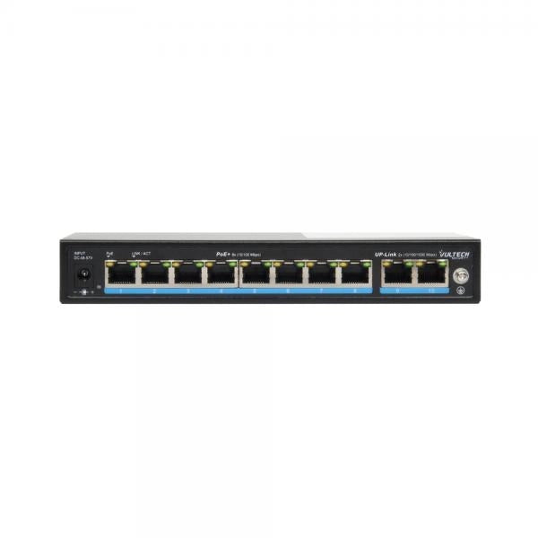 SWITCH POE+ 8P 10/100FE+2PUPLINK GIGABT