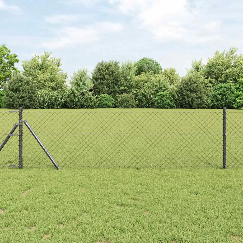 Palo della recinzione | Pannello per recinzione Grigio 25 x 0,4 m (rete 40 x 40 mm)